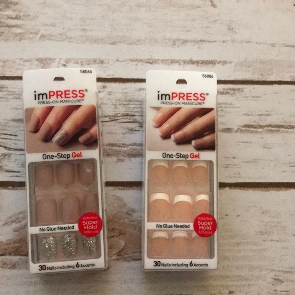 New impress press on nails 2 packs.